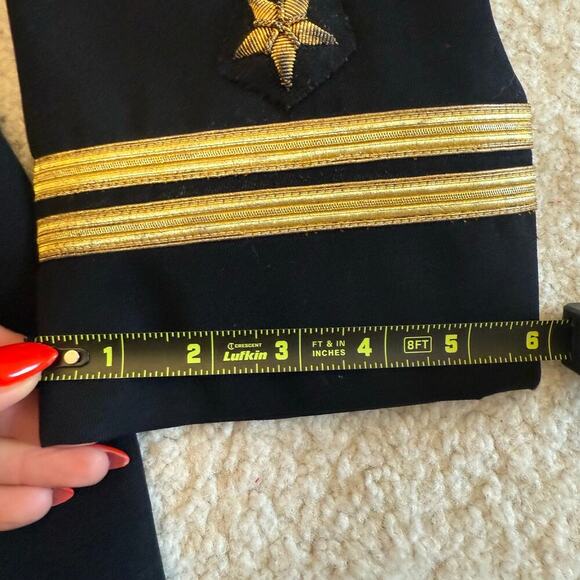 Vintage U.S. NAVY Officer Lieutenant Dress Uniform Jacket Novakoff Bros Blk/Gold - Picture 12 of 13